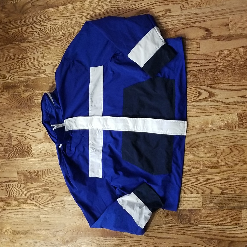 (XL) HUNTER Color Block Windbreaker Jacket Lightweight Waterproof Outdoor
